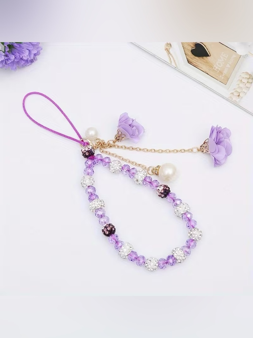 Cell Phone Charm Purple Spark New Phone Strap For Girls